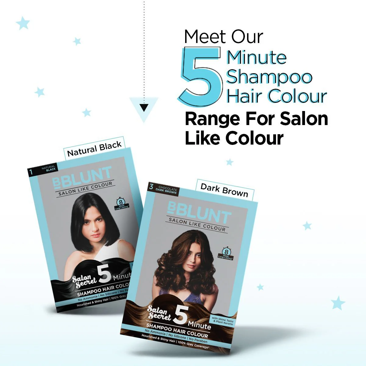 Chocolate Dark Brown 5 Minute Shampoo Hair Colour - 20ml X 5 - Image 4