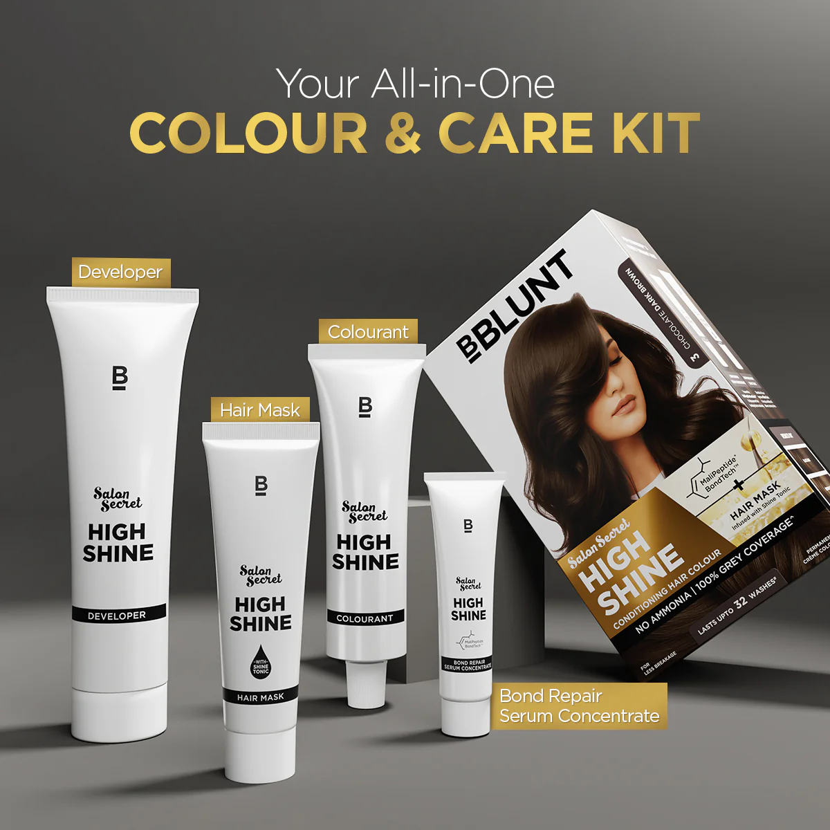 High Shine Conditioning Hair Colour - Chocolate Dark Brown (Shade 3)(Pack of 2) - Image 8