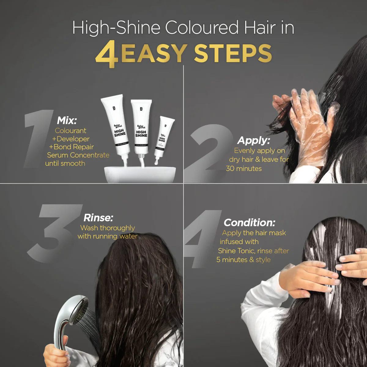 High Shine Conditioning Hair Colour - Honey Light Golden Brown (Shade 5.32) - Image 8