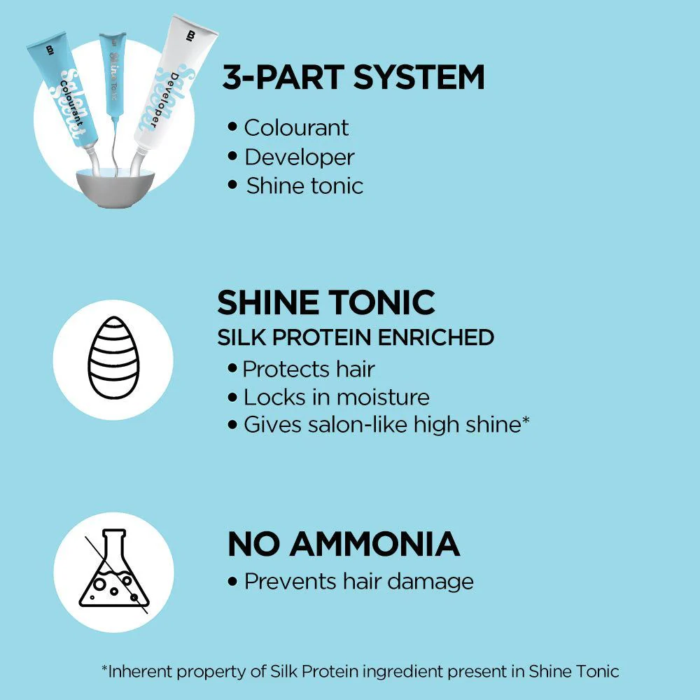 Salon Secret High Shine Crème Hair Colour Natural Black 100 g - Pack of 2 - Image 7